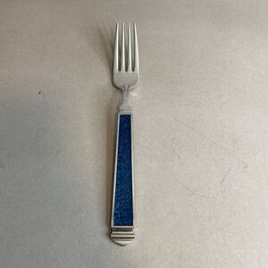 Yamazaki Krystallos Blue Stainless Flatware Dinner Fork‎ Japan